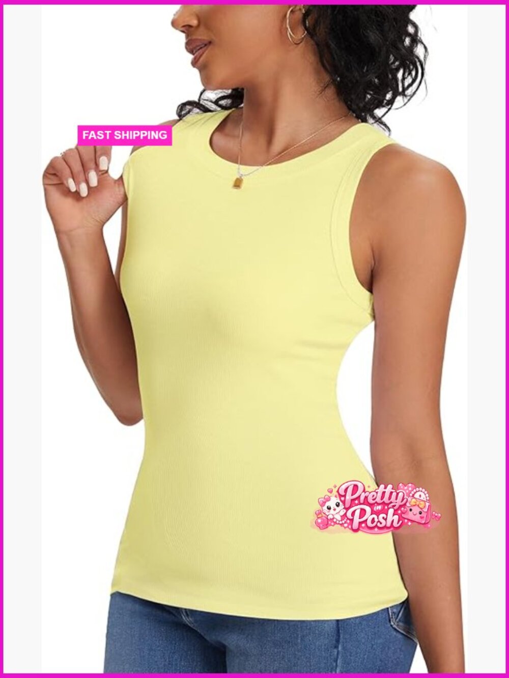 Ribbed Tank Tops for Women Sleeveless Stretchy Lightweight Summer Casual Tops